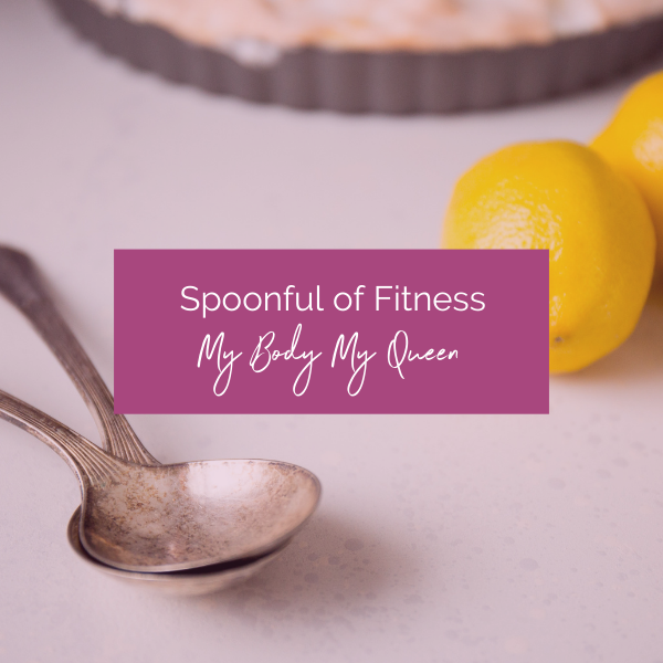 Spoonful of Fitness icon with spoons and lemons in the background
